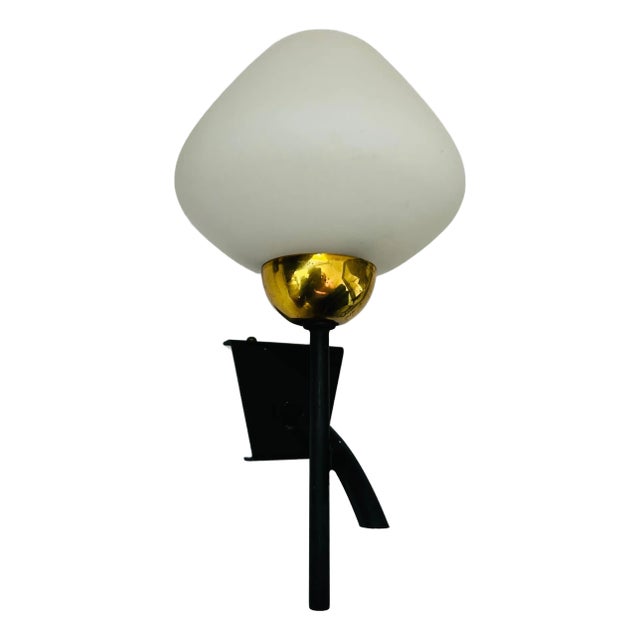 Pair of French 1960s Midcentury Lunel Wall Lamps Sconces For Sale