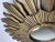 Glass Vintage Golden Sunburst Mirror, 1960s For Sale - Image 7 of 11