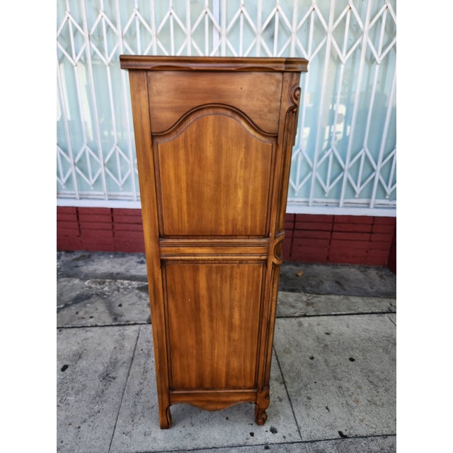 Wood Vintage John Widdicomb Highboy Dresser For Sale - Image 7 of 10