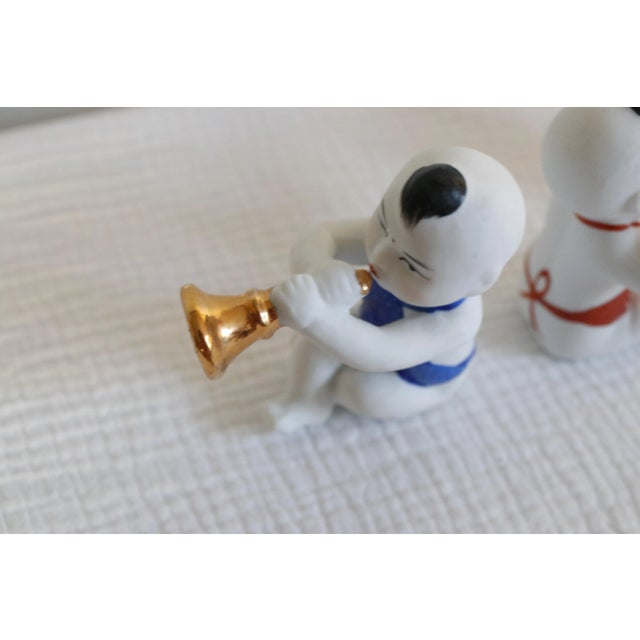 Chinese Bisque Porcelain Piano Babies Musical Figurines- Set of 3 For Sale - Image 10 of 13