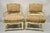 Mid 20th Century Vintage French Country Cream Distress Painted Lounge Arm Chairs & Ottoman - 3 Pieces For Sale - Image 12 of 12