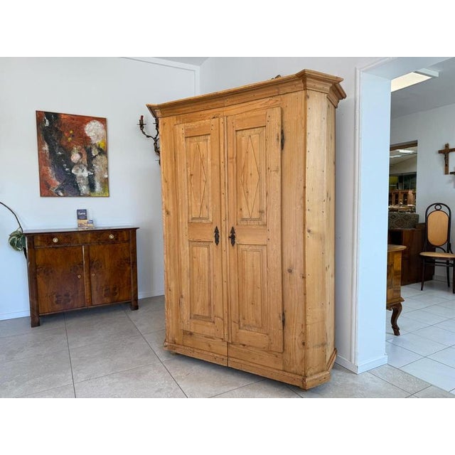 Baroque Farmhouse Cabinet in Softwood For Sale - Image 4 of 14