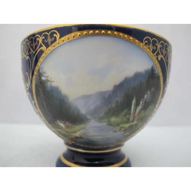 Carl Knoll Karlsbad Landscape Castle Gilt Painting Porcelain Cup & Saucer For Sale In Portland, OR - Image 6 of 9