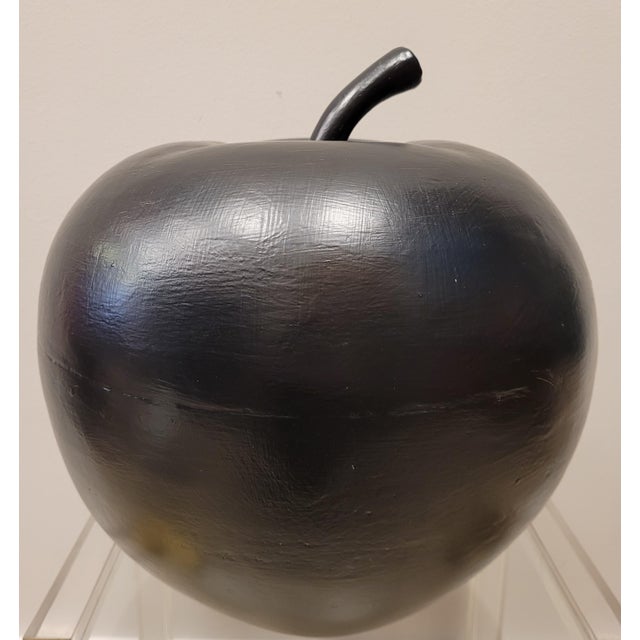 Ceramic Apples in Black and White Ceramic, Italy, 1970s, Set of 2 For Sale - Image 7 of 18