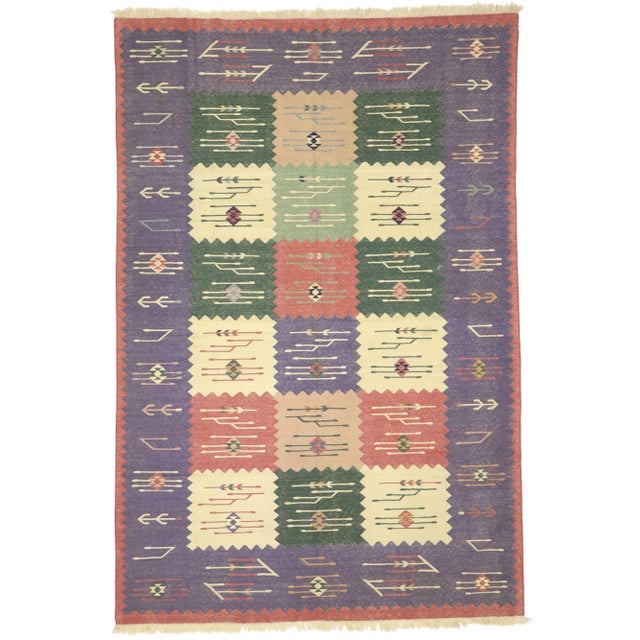 Vintage Romanian Kilim Rug - 06'00 x 08'11 For Sale - Image 9 of 9