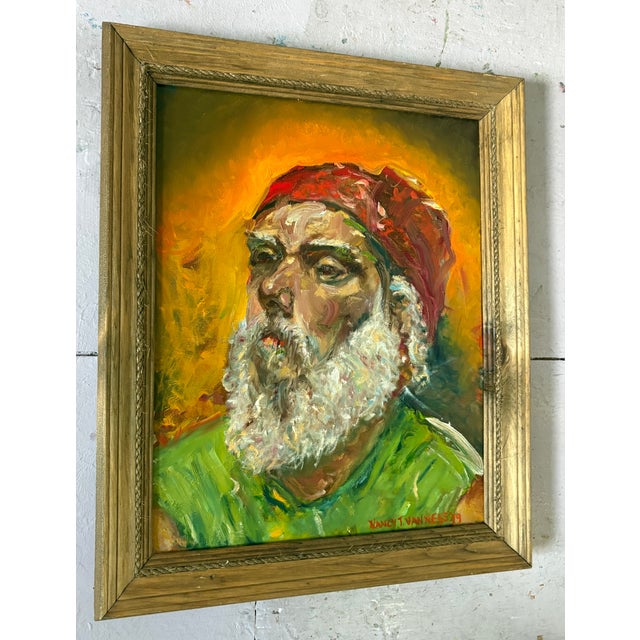 Portrait of a Man, Contemporary Expressionist Oil Painting, by Van Ness For Sale In Saint Louis - Image 6 of 11