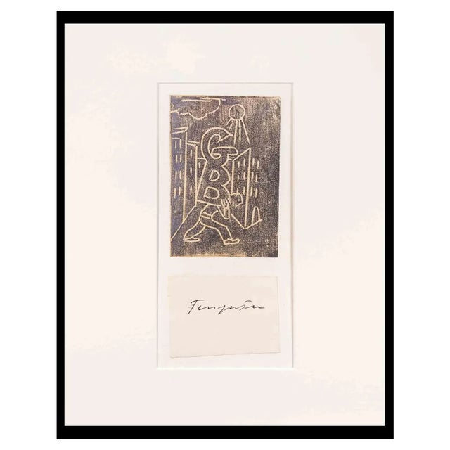 Michel Fingesten, Ex Libris GB, 1936, Woodcut For Sale