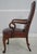Queen Anne Pair of Hickory Leather Mahogany Armchairs - New Upholstery For Sale - Image 3 of 18