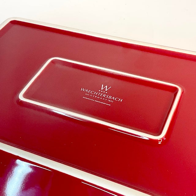 1980s Vintage German Waechtersback Christmas Tree Extra Large Sandwich Tray. For Sale - Image 10 of 10