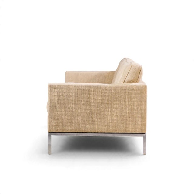Knoll Florence Knoll Mid Century Relaxed Chrome Sofa For Sale - Image 4 of 9