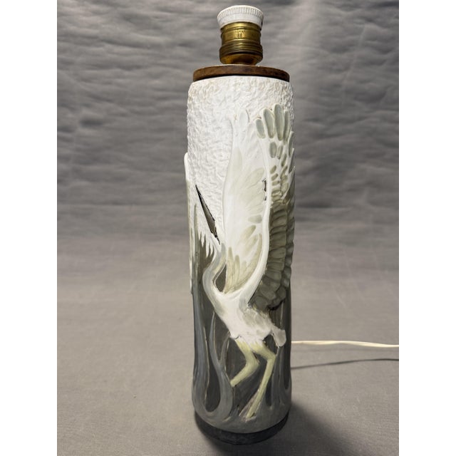 Porcelain Table Lamp with Heron Motifs, 1965 For Sale - Image 10 of 10