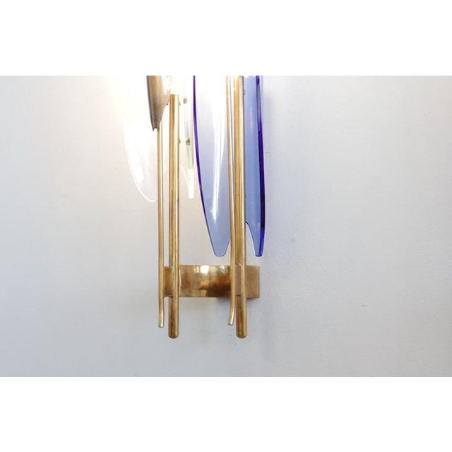 Metal Dahlia Wall Lights Model 1461 by Max Ingrand for Fontana Arte, 1950, Set of 2 For Sale - Image 7 of 10