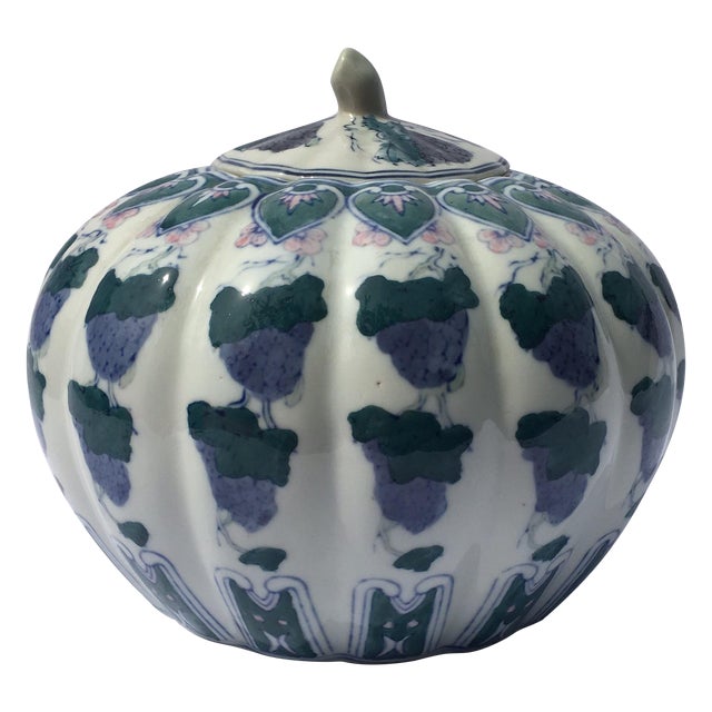 Vintage Chinoiserie Gourd Style Ginger Jar Chairish