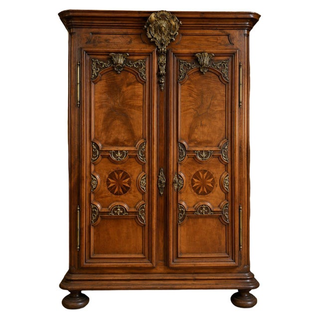 Louis XIV Walnut Wardrobe, 18th Century For Sale - Image 10 of 10