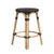 2020s Tobias 24 in. Seat Height Round Rattan Backless Counter Stool, Black/ Natural Rattan Frame For Sale - Image 5 of 7
