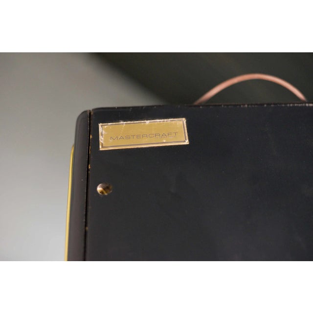 1970s Mirrored & Brass Curio Vitrine Display Cabinets by Mastercraft - a Pair For Sale - Image 10 of 12