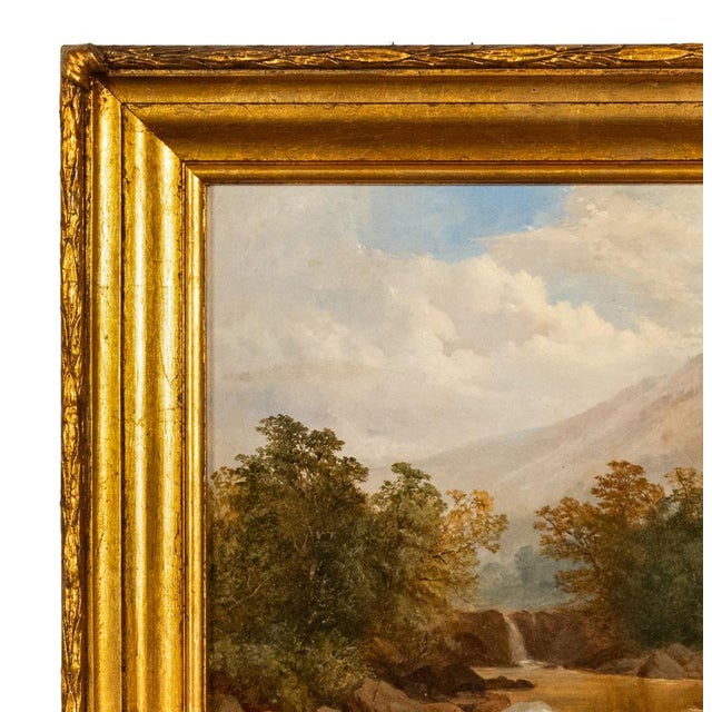 Antique English 19th Century Oil Painting River Lyn Landscape Barnstaple Devon by Albert Lane For Sale In Portland, OR - Image 6 of 17