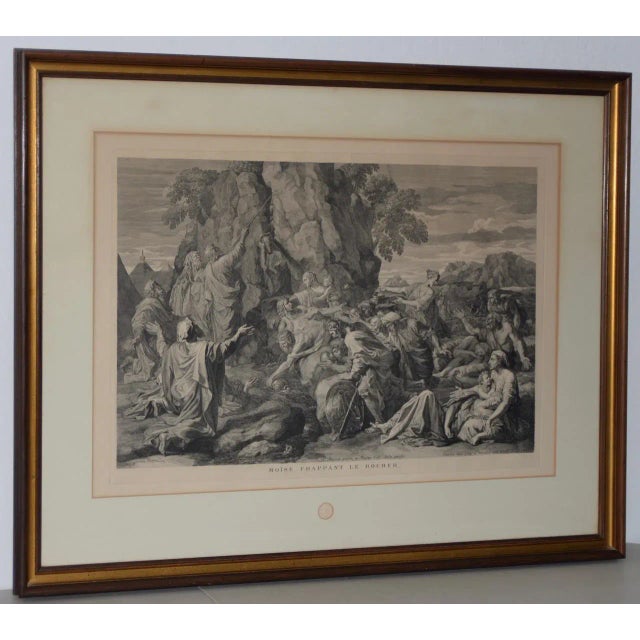 Moses Strikes the Rock Louvre Museum Old Master Etching Late 19th Century For Sale - Image 9 of 9