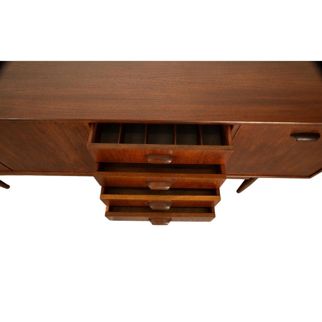 Mid Century Modern Vintage G-Plan "Brasilia" Long Teak Credenza Sideboard 1965 For Sale - Image 14 of 15