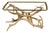 Mid 20th Century Antler and Glass Midcentury American Coffee Table with Gilded Surround For Sale
