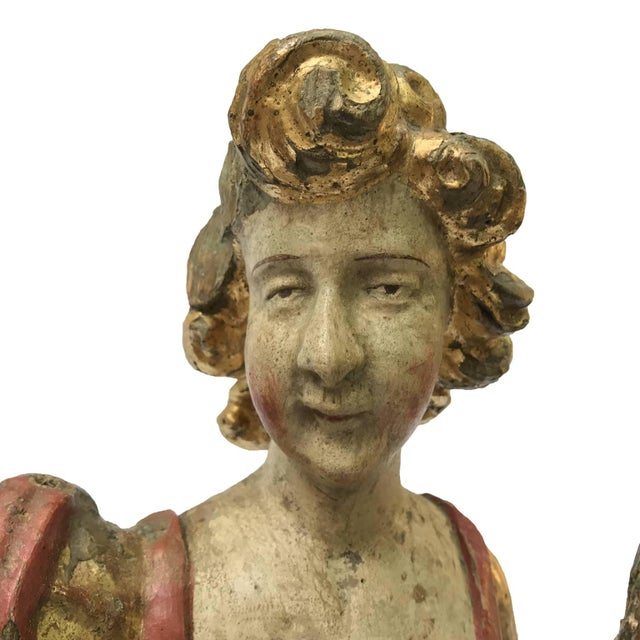 19th Century Pair of Cornucopia Sculptures, 1800s, Gold Leaf and Pinus Cembra For Sale - Image 5 of 12
