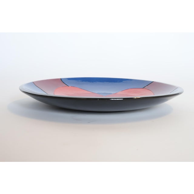 Mid-Century Modern Hand Painted Heart Charger Plate Bowl For Sale - Image 3 of 9