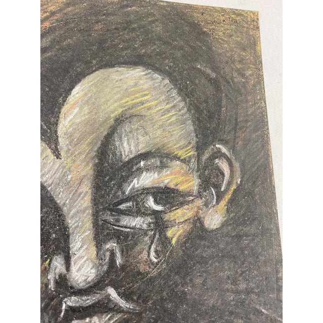 Paper Juraj Huliak, Crying Clown with a Collar, 2023, Pastel on Paper For Sale - Image 7 of 8