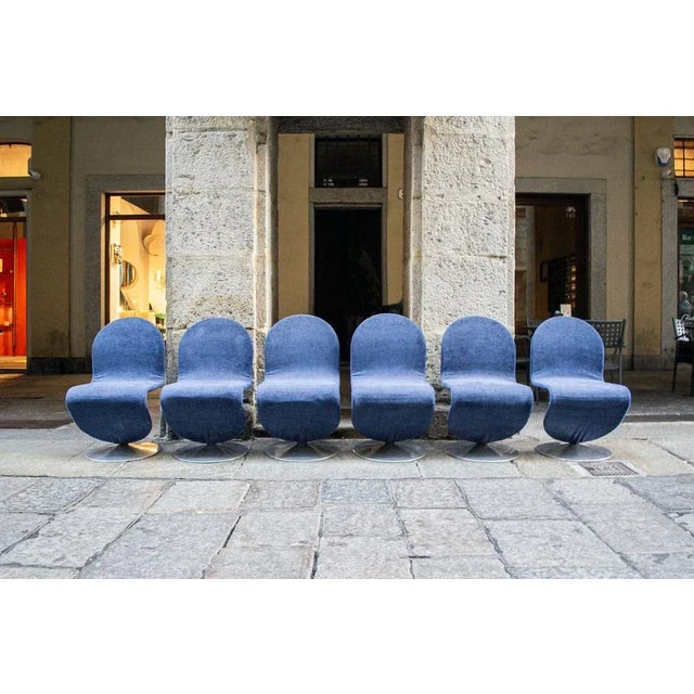 Metal System 1-2-3 Chairs by Verner Panton for Fritz Hansen, 1973, Set of 6 For Sale - Image 7 of 7