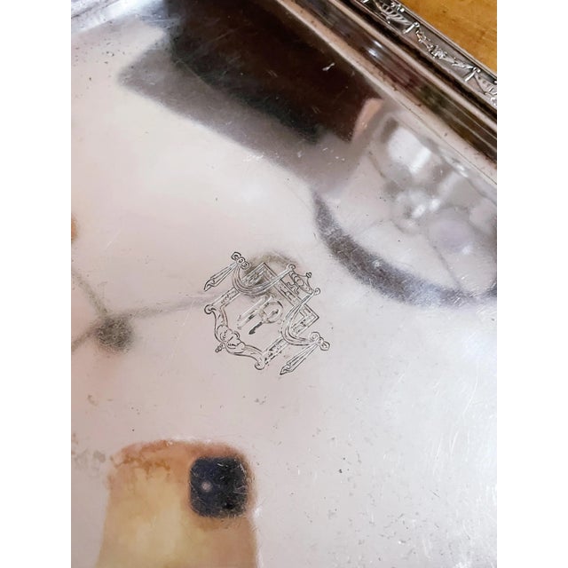 An antique circa 1920s heavy silver plated serving platter or tray from The Hotel Pennsylvania in NYC. In good antique...