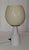 Mid-Century German White Porcelain Table Lamp with Cream Glass Shade from EVP, 1950s, in Very Good conditions. Designed...