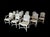 Light Gray 1980s Caned & Painted Régence Style Chairs, 2 Arm 10 Side - Set of 12 For Sale - Image 8 of 12