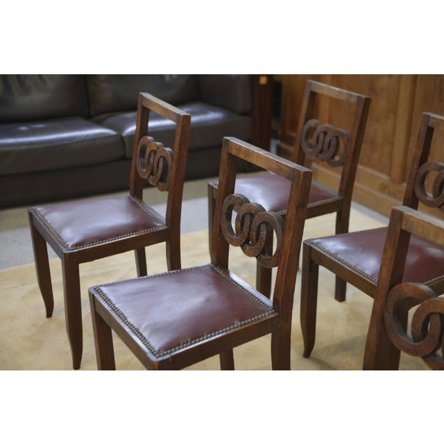 Oak Dining Chairs, 1950s, Set of 6 For Sale - Image 9 of 12