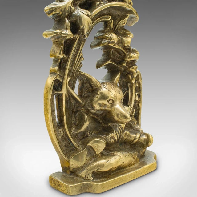 Metal 1890s Victorian Antique Decorative Fox Doorstop, English, Door Keeper, Country House For Sale - Image 7 of 11