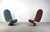 Blue 1-2-3 High Back Chairs attributed to Verner Panton for Fritz Hansen, 1973, Set of 2 For Sale - Image 8 of 14