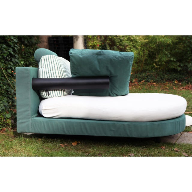 B&B Italia 1980s B&b Italia Antonio Citterio Sity "Baisity" Sofa Sectional in Green and Eggshell-- 2 PCSB For Sale - Image 4 of 10