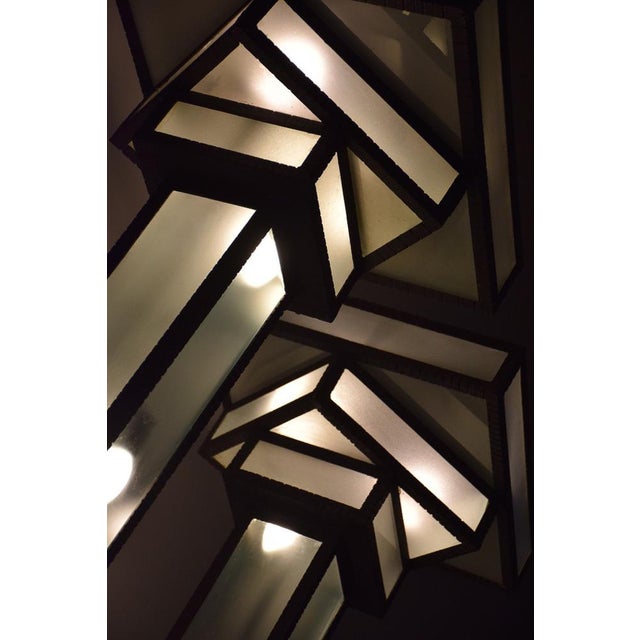 Exceptional and Rare Product for this pair of floor lamps from a large hammered iron hotel from the Art Deco period. Year...