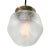 Mid-Century Modern Vintage Industrial Frosted Glass & Brass Pendant Lamp For Sale - Image 3 of 7