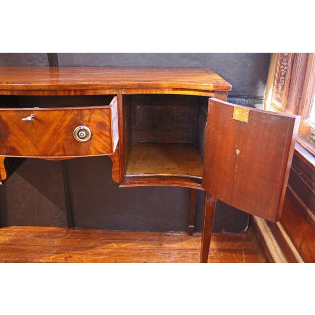 Circa 1870 Georgian Style Serpentine Form Sideboard For Sale In Raleigh - Image 6 of 13