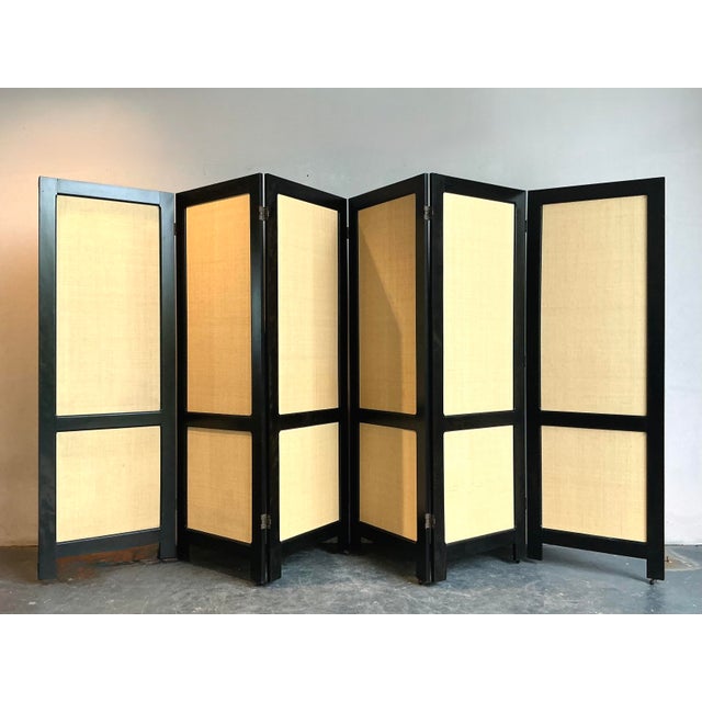 This exquisite vintage folding screen embodies a timeless elegance, reminiscent of Ralph Lauren's iconic design...