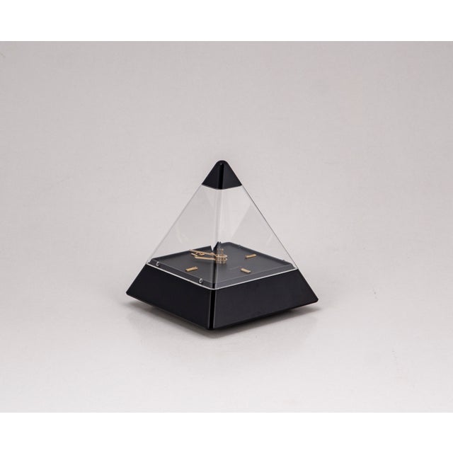 Black Pyramid Clock by Hidekatsu Nomizu for Tochigi Tokei, 1989 For Sale - Image 8 of 14