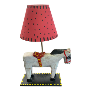 20th Century Folk Art Horse Lamp