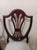 1950s Bassett Style Antique Mahogany Shield Back Dining Room Chairs Set of 4 For Sale - Image 4 of 7