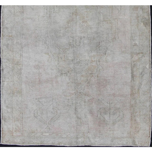 Oushak carpet antique from Turkey with subdued tones and design, rug , country of origin / type: Turkey / Oushak, circa...