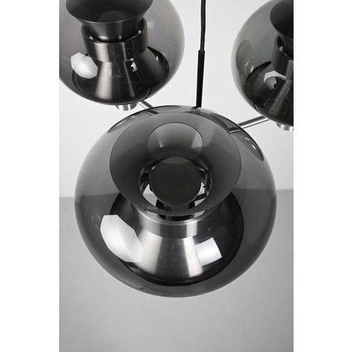 Space Age Pendant Light in Metal For Sale - Image 6 of 12