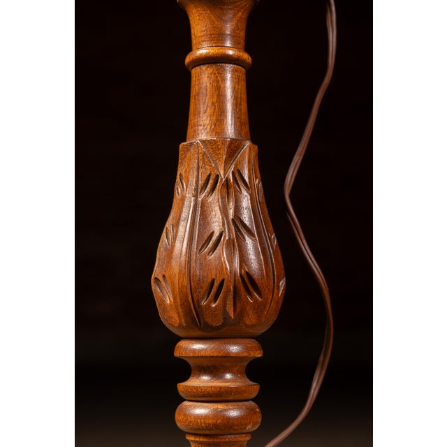 Brown Mid 20th Century Replogle Library Globe on Carved Oak Pedestal Stand For Sale - Image 8 of 8