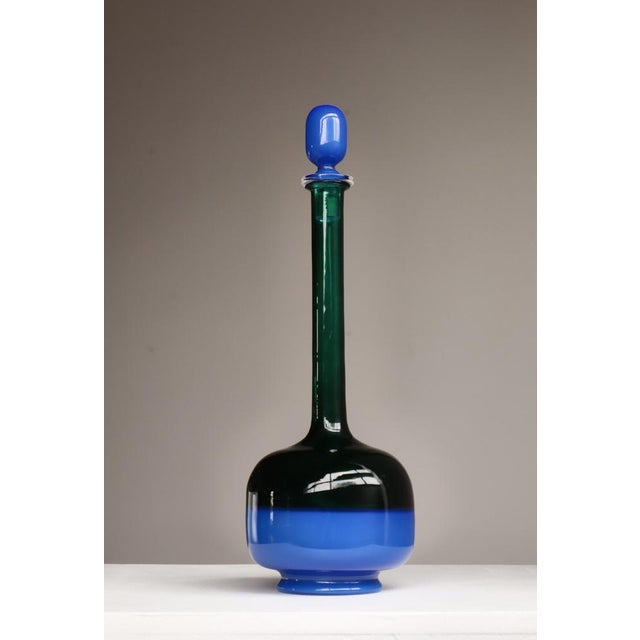 Vintage Italian Art Glass Bottle by Gio Ponti for Venini, 1950s For Sale - Image 3 of 15