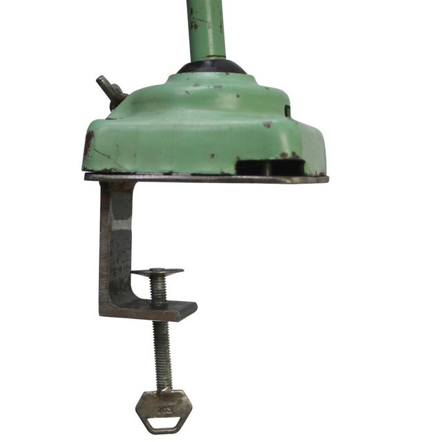 Original machine factory lamp green metal white interior e27 / e26, including 2 meters / 80” wire and plug also available...