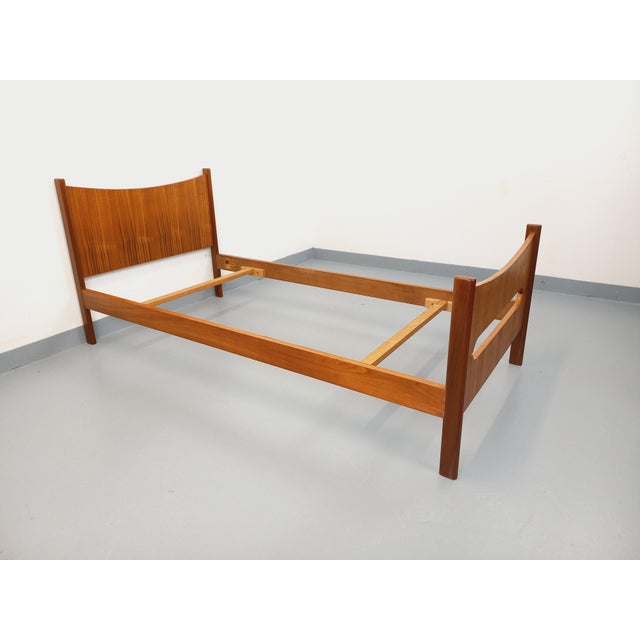 Vintage Scandinavian Single Bed in Teak, 1960s For Sale - Image 11 of 17
