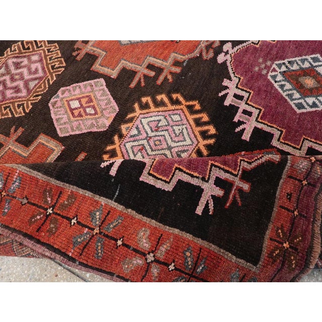 Textile Galerie Shabab Collection Mid-20th Century Handmade Turkish Anatolian Small Tribal Room Size Carpet For Sale - Image 7 of 8