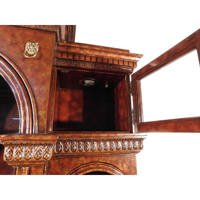 Maitland Smith Biedermeier French Empire Tortoiseshell Breakfront Liquor Cabinet For Sale In South Bend - Image 6 of 11